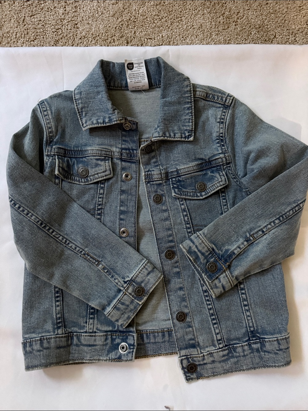 okie dokie Light Wash Blue Jean Jacket for Kids